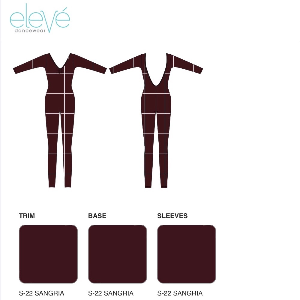 Eleve Dancewear Stella Unitard in Sangria